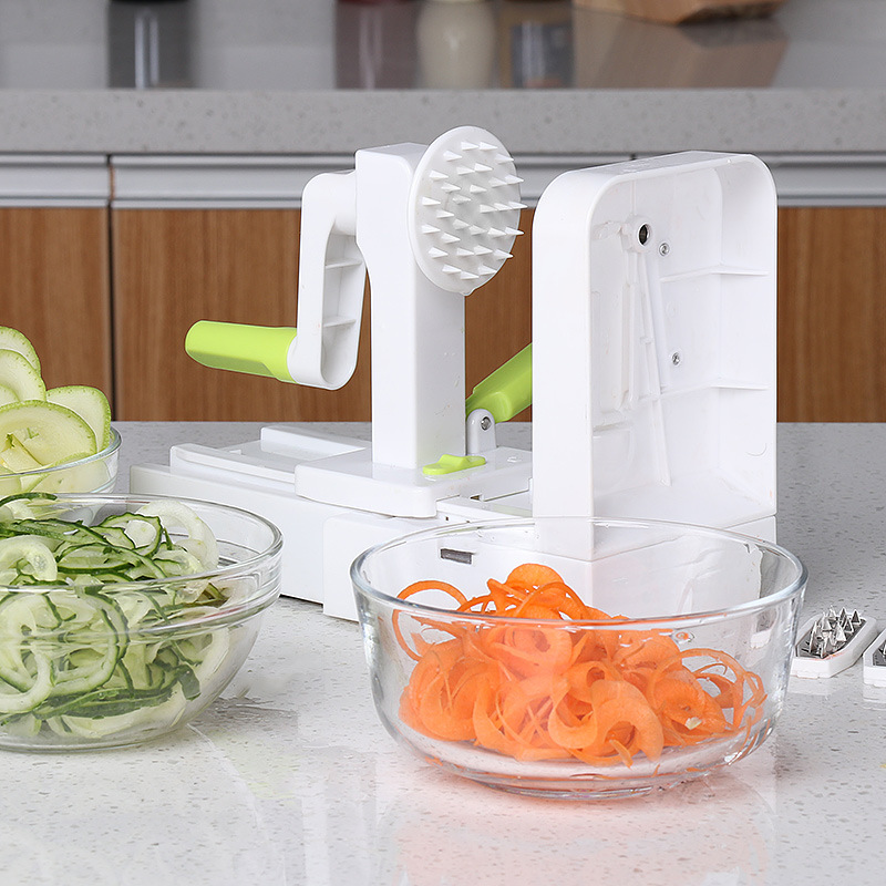 Spiralizer Vegetable Slicer With 4 Rotating Blades Cutter Pasta Spaghetti Zucchini Noodles Maker Kitchen Vegetable Tools