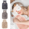 1800 ml Hot Water Bottle Knitted Cover Solid Color Water-filled Bag Cloth Cover Hand Warmer Winter Soft Hot Water Bottle