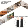 24 Pcs Elastic Anti-Slip Knitting Furniture Chair Leg Socks-Floor Protectors, Furniture Pads Covers (Black)