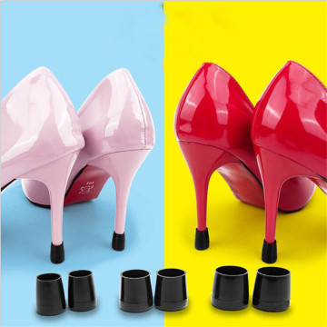 1pairs Heel Protectors High Heeler Antislip Black Silicone Heel Stopper Latin Stiletto Dancing Cover For Bridal Wedding Party