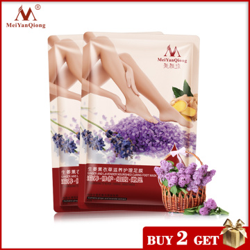 2PCS Remove Dead Skin Exfoliating Foot Mask Ginger and Lavender Nourished Caring Foot Care Mask Peeling Cuticles Heel Feet Care