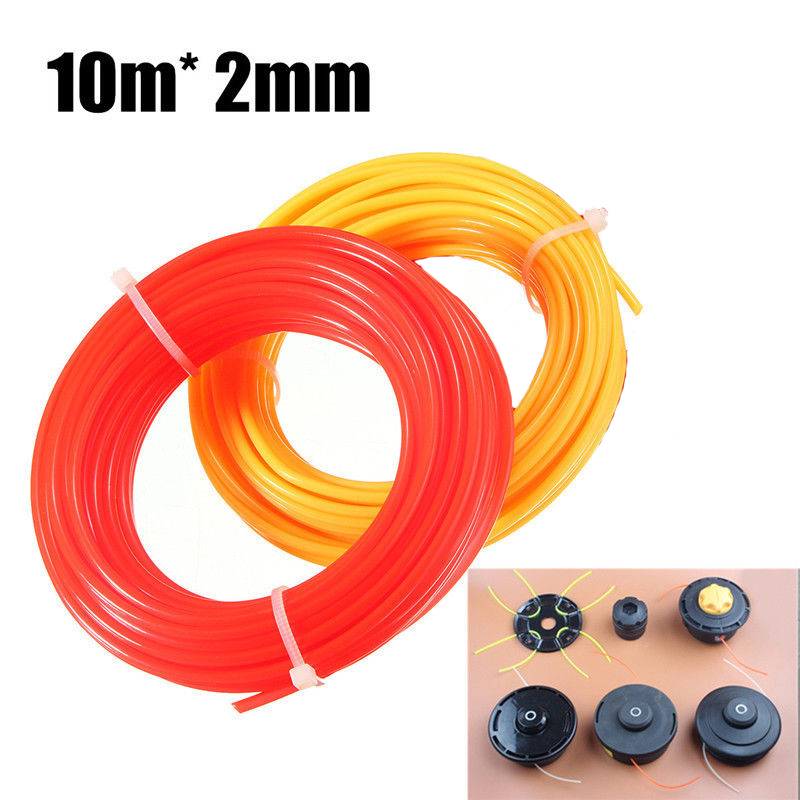10m X 2mm Strimmer Line Nylon Cord Wire Round String For Grass Trimmer Brush Cutter Head Strimmer Line Mowing Wire Lawn Mower Ac