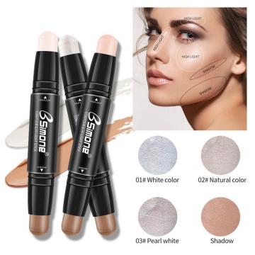 Ouble-head Light & Shadow Fixing Stick Concealer Face Nose Shadow Highlighting Brightening Stick Suitable For Beginners TSLM1