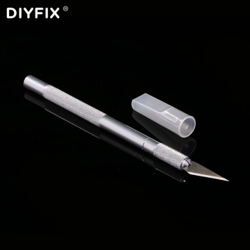 DIYFIX Mobile Phone Repair Cutting Knife with 6 pcs Blade Scraping Cutter Drawing Knife Tool for DIY for iPhone Cell Phone Tools