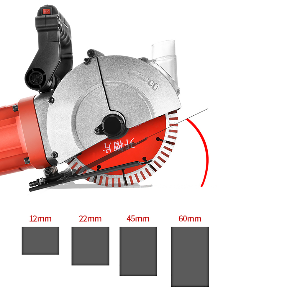 220V Hydropower Installation Electric Wall Chaser Concrete Wall Slotting Grooving Machine Wall Cutter 8300W 160MM Saw Blade