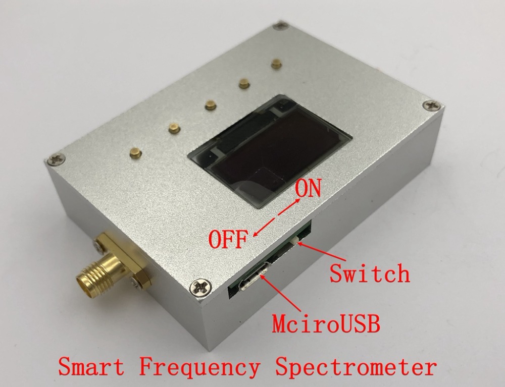 Spectrum Analyzer Audio USB Smart Frequency Spectrometer Tester 10-6000MHz With RF Source Digital Power Meter Bluetooth WIFI