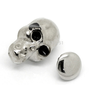 Free shipping -20 Sets Antique Silver Skull Rivet Studs Spots 15mmx9mm 7mm Bag Leather Clothes J1239