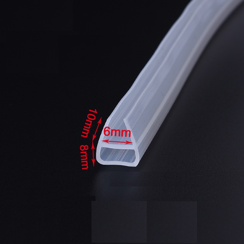 5M Silicone Rubber Window Sealing F U h Corner Shape Door Weather Strip Draft Stopper For Shower Room Acoustic Panel 6/8/10/12mm