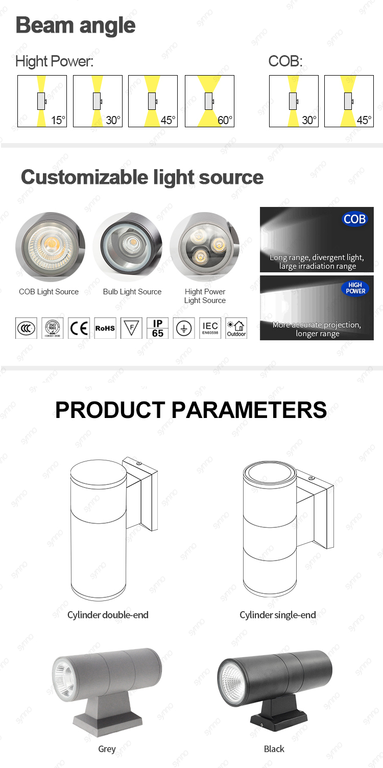 up and down led wall light