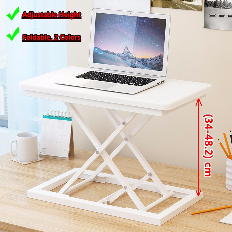 50cm Height Adjustable Standing Desk Sit to Stand Foldable Lift Converter Laptop Desk Tabletop Workstation for Monitor Laptop