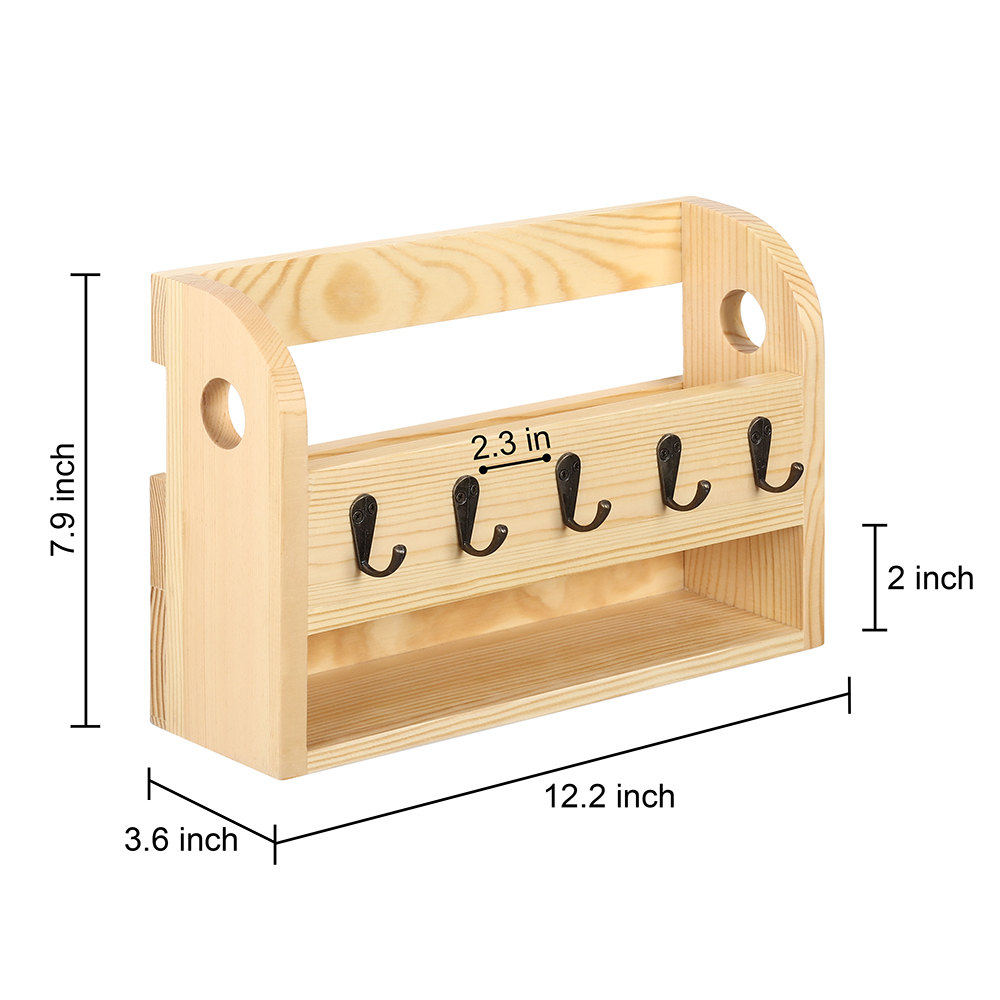 Wood Wall Mounted Mail Hanger