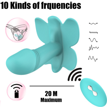10 Speed Dildo Vibrator Wearable Butterfly Vibrating Panties Clitoris Stimulator G Spot Massager Sex Toys for Women Sex Shop