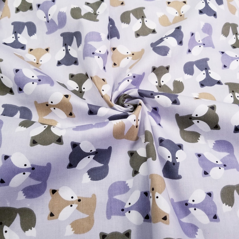 Quilting Cotton Fabric Patchwork Cloth, Squirrel Animal Pattern Material of Craft/Pillow/Cloth/Sewing/Quilting 50x40CM