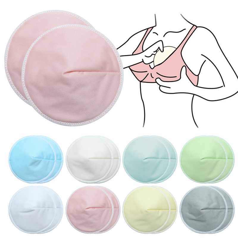 2pcs Three-Layer Bamboo Fiber Ultra-Fine Waterproof Breathable Breast Pad Anti-Overflow Maternity Care Pad Baby Feeding