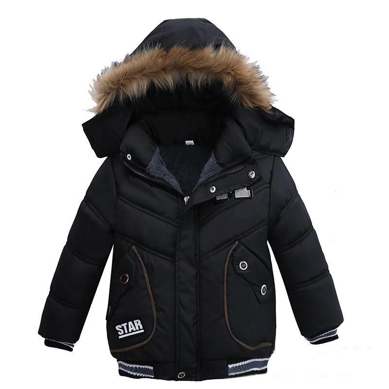Autumn Winter Baby Cotton Girls Coats and Jackets Fashion Baby Warm Hooded Kids Boy Jackets Outwear Clothes
