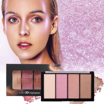 4 Colors Highlighter Palette Makeup Face Contour Powder High Gloss Shimmer Powder Bronzer Repair Powder Highlight Cosmetic TSLM2