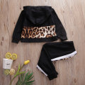 2-7Y Toddler Kid Girls Clothing Set Autumn Winter Hooded Long Sleeve Tops + Pants Outfits Tracksuit Leopard Kid Girl Clothes