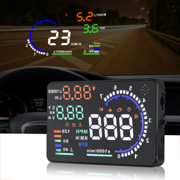 A8 Car HUD Head Up Display OBD2 Display LED Windscreen OBD Scanner Over Speed Warning Car Speed Projector Car alarm car electron