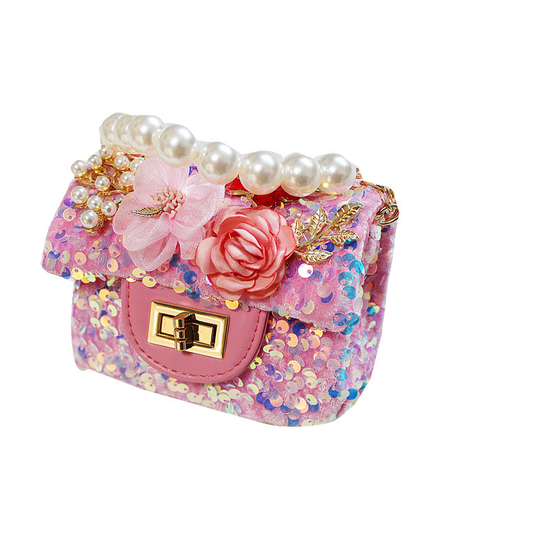 Children's Mini Handbags Tote Cute Girls Princess Messenger Bag Little Girl Small Coin Wallet Pouch Kids Party Pearl Purse