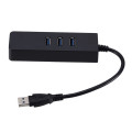 USB Ethernet Adapter Network Card 3 Ports USB 3.0 HUB USB To RJ45 10/100/1000Mbps Lan Internet Cable for Macbook Mac Desktop