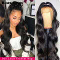 Black Pearl Brazilian Body Wave 360 Lace Frontal Wig Pre Plucked Huaman Hair Wigs 30 Inch Lace Front Wig For Women 150%