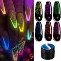 8ml Noctilucent UV LED Soak Off Elastic Nail Painting Gel Lacquer Varnish Base LED Nail Paint Gel Nail Gel Polish Stamping Plate