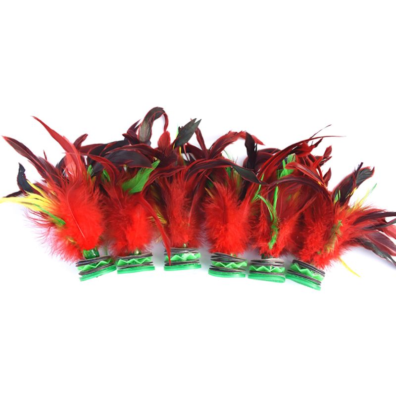 5pcs Colorful Feathers Shuttlecock Chinese Jianzi Foot Sports Outdoor Toy Game Q1FF