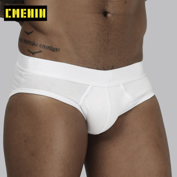 Ins Style Breathable Sexy Mens Underwear Briefs LOGO Mens Panties Cotton Men's Briefs Bikini Gay Underwear Cueca AD02