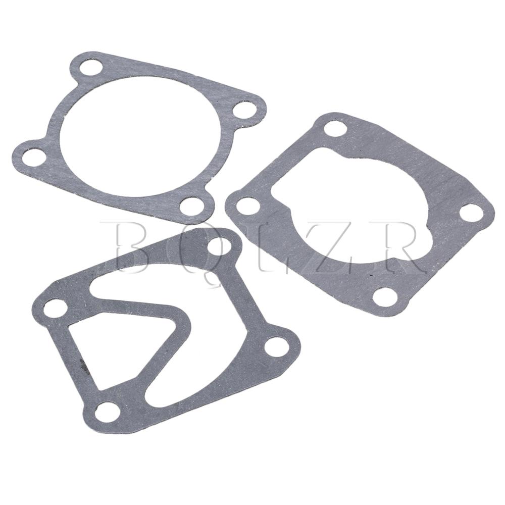 BQLZR Gray Engineering Plastics Paper Air Compressor Cylinder Head Base Valve Plate Sealing Gaskets Pack of 3