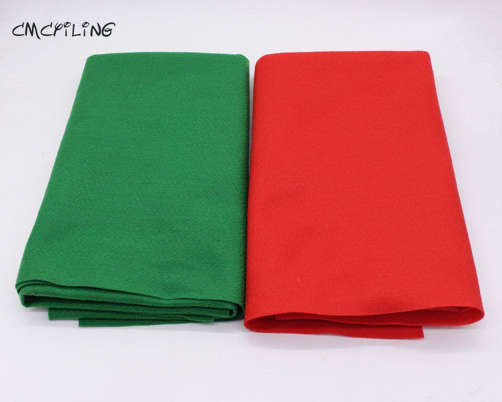 Christmas Red Green Soft Felt,Royal Nonwoven Fabrics,Felt Craft,Scrapbooking,For DiyToys Stuff Skin,Decoration Material