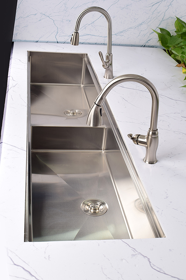 extra long double basin kitchen sink