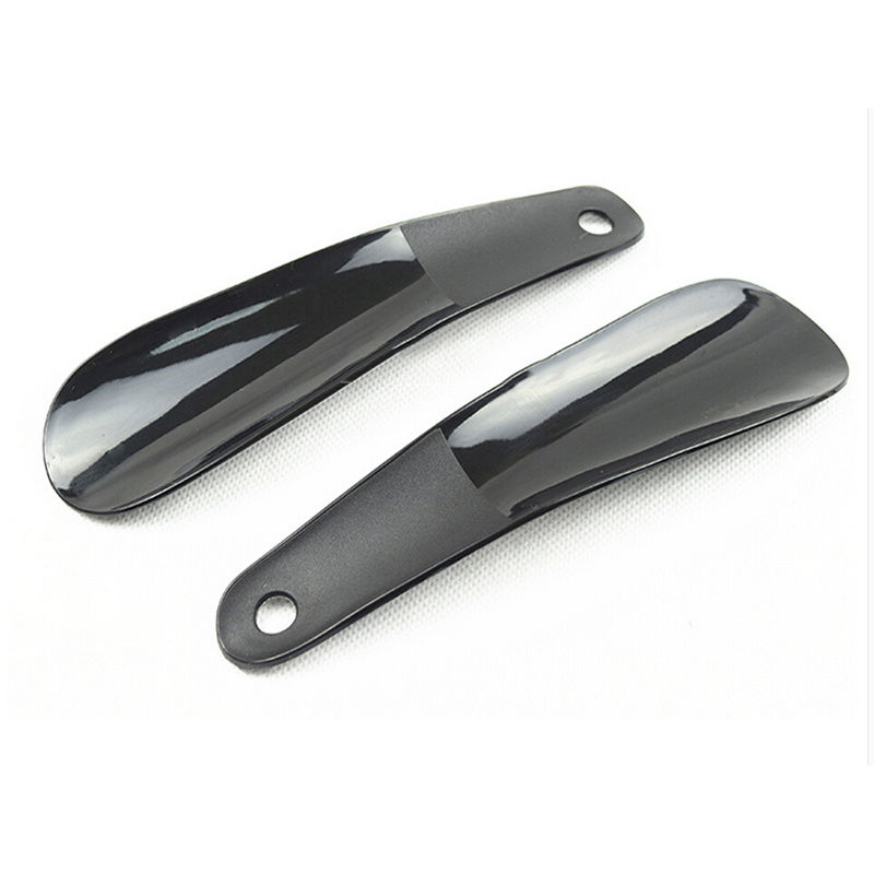 1PCS Lifter Flexible Sturdy Slip Shoe Horns 12cm Black Plastick Professional Shoe Horn Spoon Shape Shoehorn Shoe Accessories
