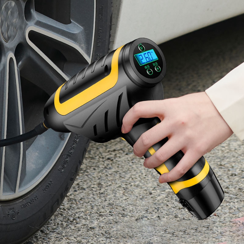 Novel-Car Inflatable Pump Vehicle Wheel Air Charging Handheld Electric 120W Car Air Compressor Pump for Car Bike