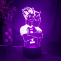 Figure Kotaru Bokuto from Anime Haikyuu MSBY Upward Lighting 3D Illusion Night Lamp Otaku Gift LED Sensor Lights Home Decoration