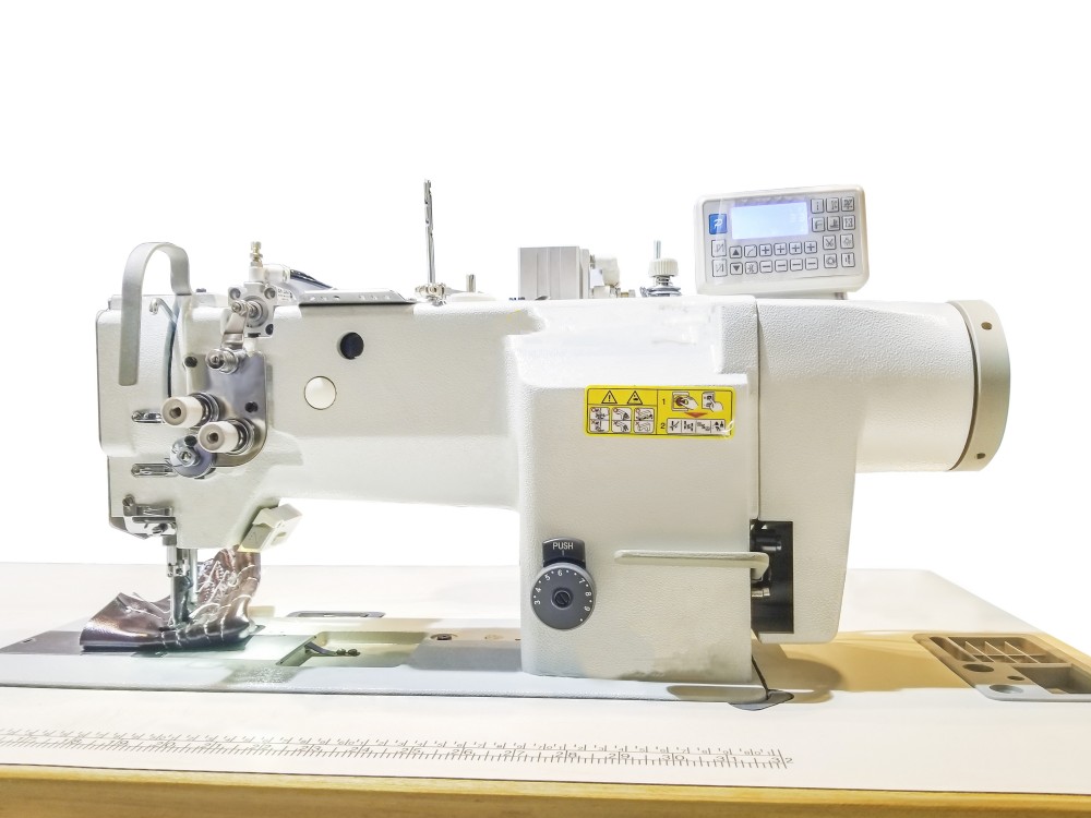 HM-8400-1 Twin Needle Flat Bed Walking Foot Sewing Machine Sofa Stitch Machine (9)