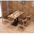 Custom Cafe Western Restaurant Table Dessert Shop Dining Table Milk Tea Catering Restaurant Quick Dining Table and Chair