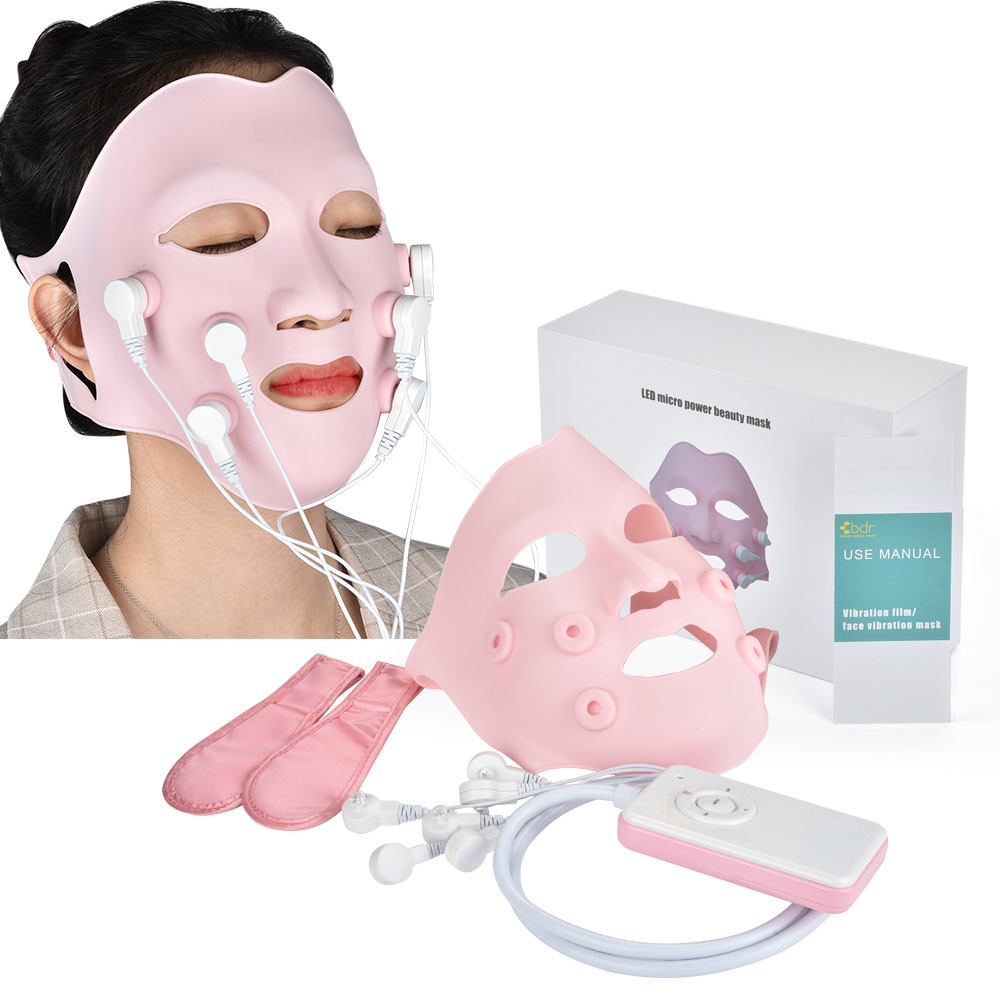 Photon Therapy Facial Mask with Controller Acupoint Vibration Therapy LED Face Mask Skin Care Tool Face Beauty Massager Soft Gel