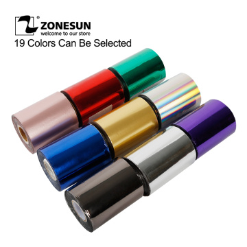 ZONESUN 8cm Rolls Hot Foil Stamping Paper Heat Transfer Anodized Gilded Paper for Leather PU Wallet Hot foil stamping
