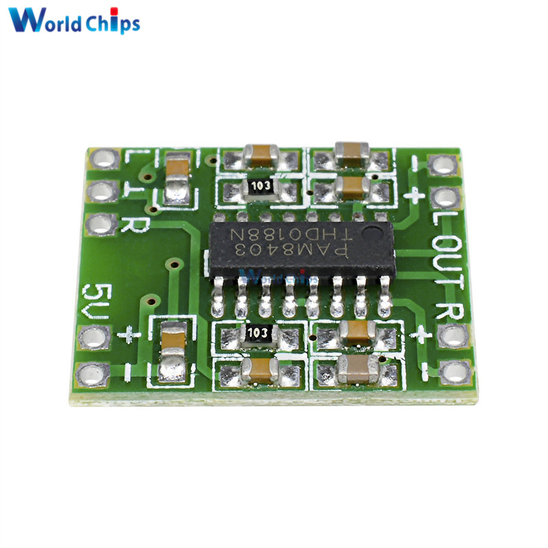 10Pcs/Lot 2.5-5V Miniture Mini Digital Amplifier Board 2x3W PAM8403 Class D Stereo Speaker AMP Module USB Power Supply 2.5 To 5V