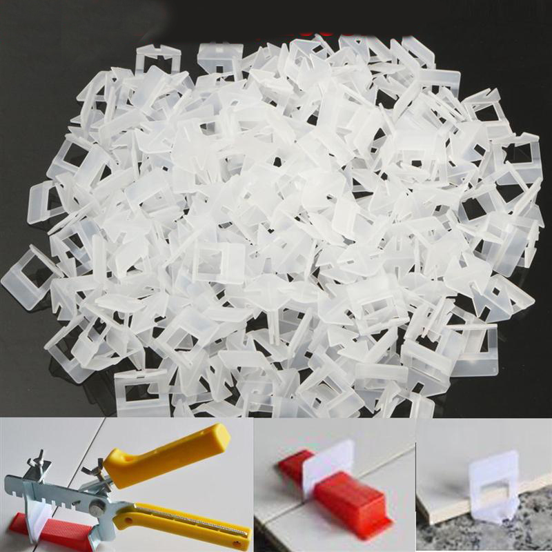 400pcs Tile Leveling System Clips Kit Wall Floor Tile Spacer Tiling Tool 1.0mm Free shipping