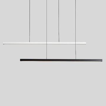 Nordic Minimalist LED Pendant Lamp Modern Simple Wooden Line Droplight Office Dining Room Cafe Bar Decor Hanging Light Fixtures