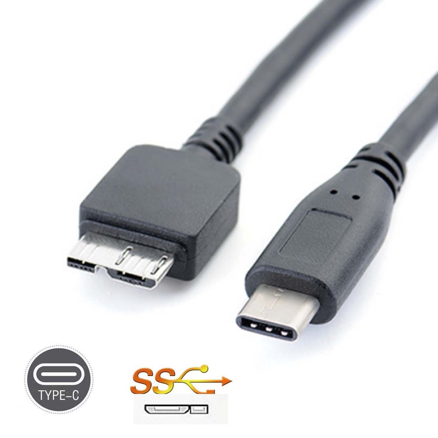 USB 3.1 Type-C USB-C to USB 3.0 Micro B Cable Connector For Macbook, MacBook Pro, MacBook Air 2018 to External Hard Drive