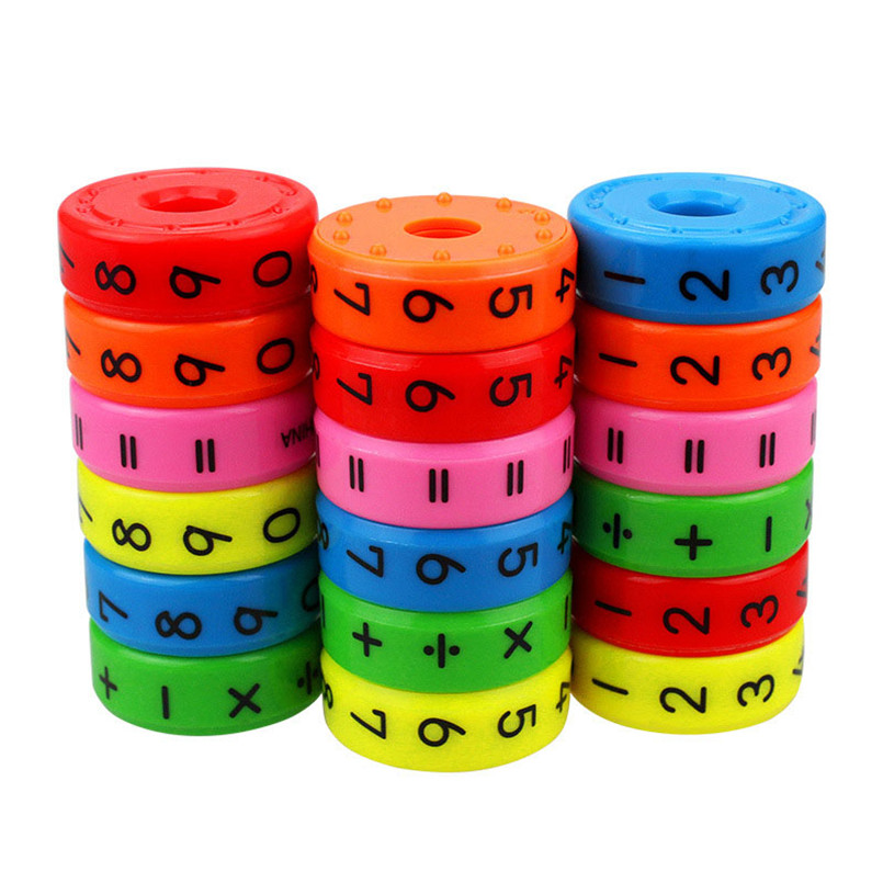 6PCS/set Magnetic Montessori Math Toys Preschool Educational Toys Children Number DIY Cylinder Assembling Puzzle Calculate Game