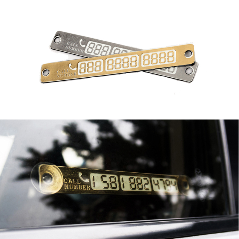 Car Temporary Parking Card Telephone Number Holder Mobile Phone Number Plate Auto Parking Card Car Styling Stickers Accessories