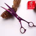 Fenice Professional Pet Grooming Scissors Set Purple Curved+Thinning+Cutting Shears Kit for Dog