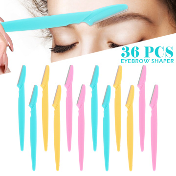 UK US ES DE Shipping 36Pcs Eyebrow Trimmer Women Face Razor Leg Body Epilator Brow Knife Facial Remover