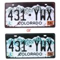 USA Vintage Metal Tin Signs Car Number License Plate Plaque Poster Bar Club Wall Garage Home Decoration 16*30cm