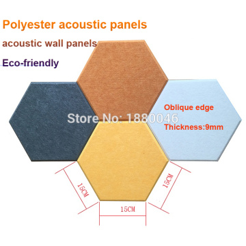 One box 10pcs Creativity acoustic panels Hexagon acoustic treatment panels Eco-friendly Polyester Material acoustic wall panels