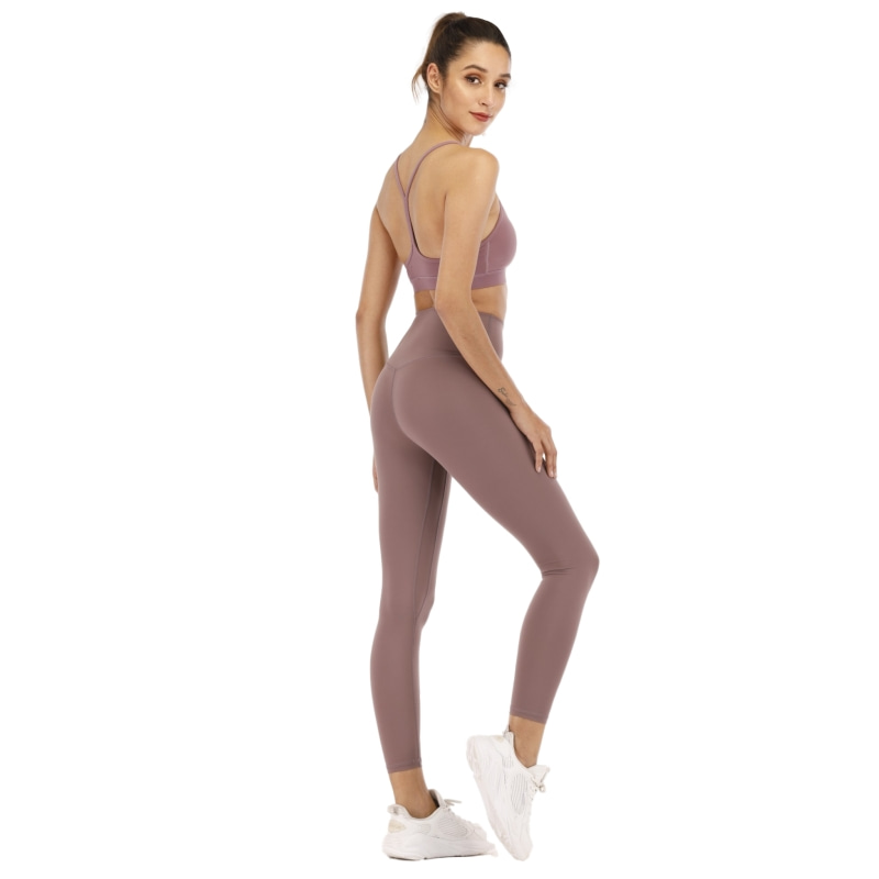 Recycled seamless rib tummy control yoga pants high waist ladies yoga leggings fitness yoga women