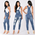 Free Ostrich 2020 Women Ladies Denim Jeans Bib Full Length Overall Solid Jumpsuit Pants Hot Woman High Waist Stretch Jeans